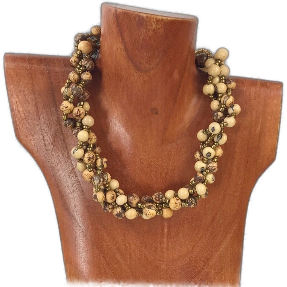 Terra Designs Long Necklace in Ivory